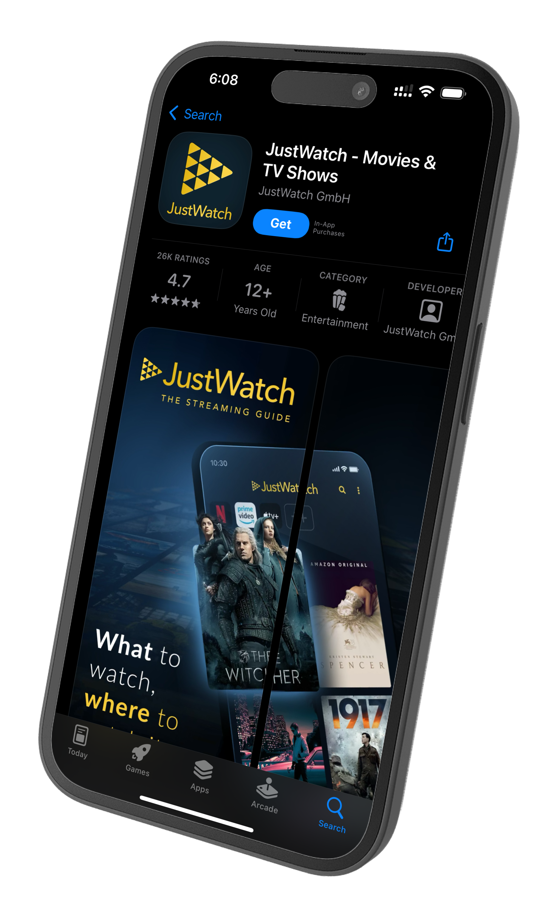 JustWatch iOS app screenshot